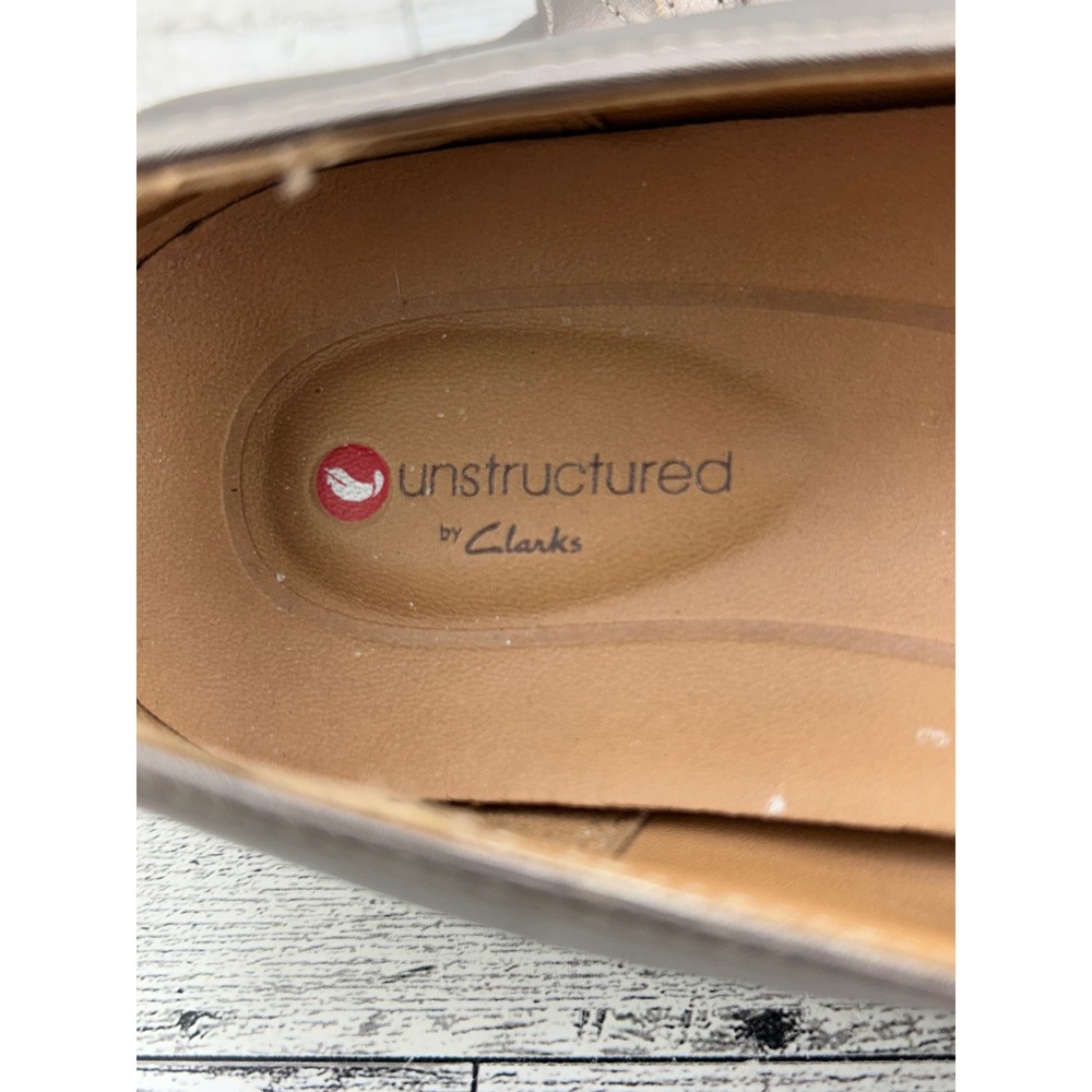 Clarks Unstructured Metallic Pewter Loafers Women's Shoes Size 9.5M - Picture 6 of 12